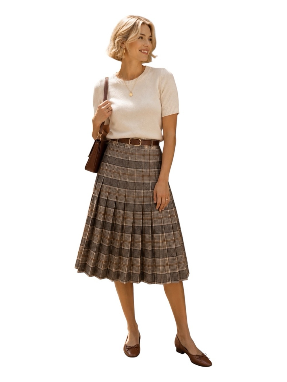 Vintage Pendleton Plaid Pleated Midi Skirt Academia Cottagecore Spring Preppy